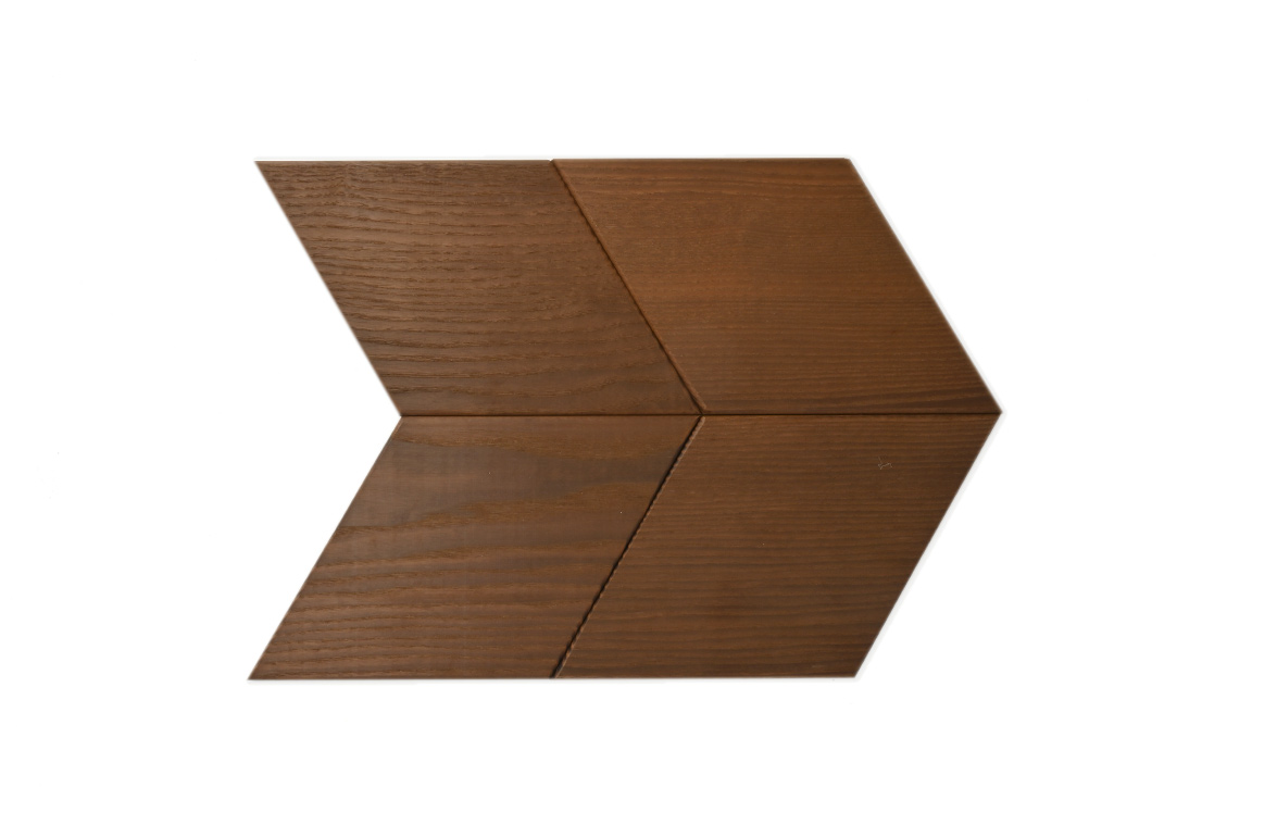 Thermory ThermoWood, Ask, dekorative fliser, Rhombe